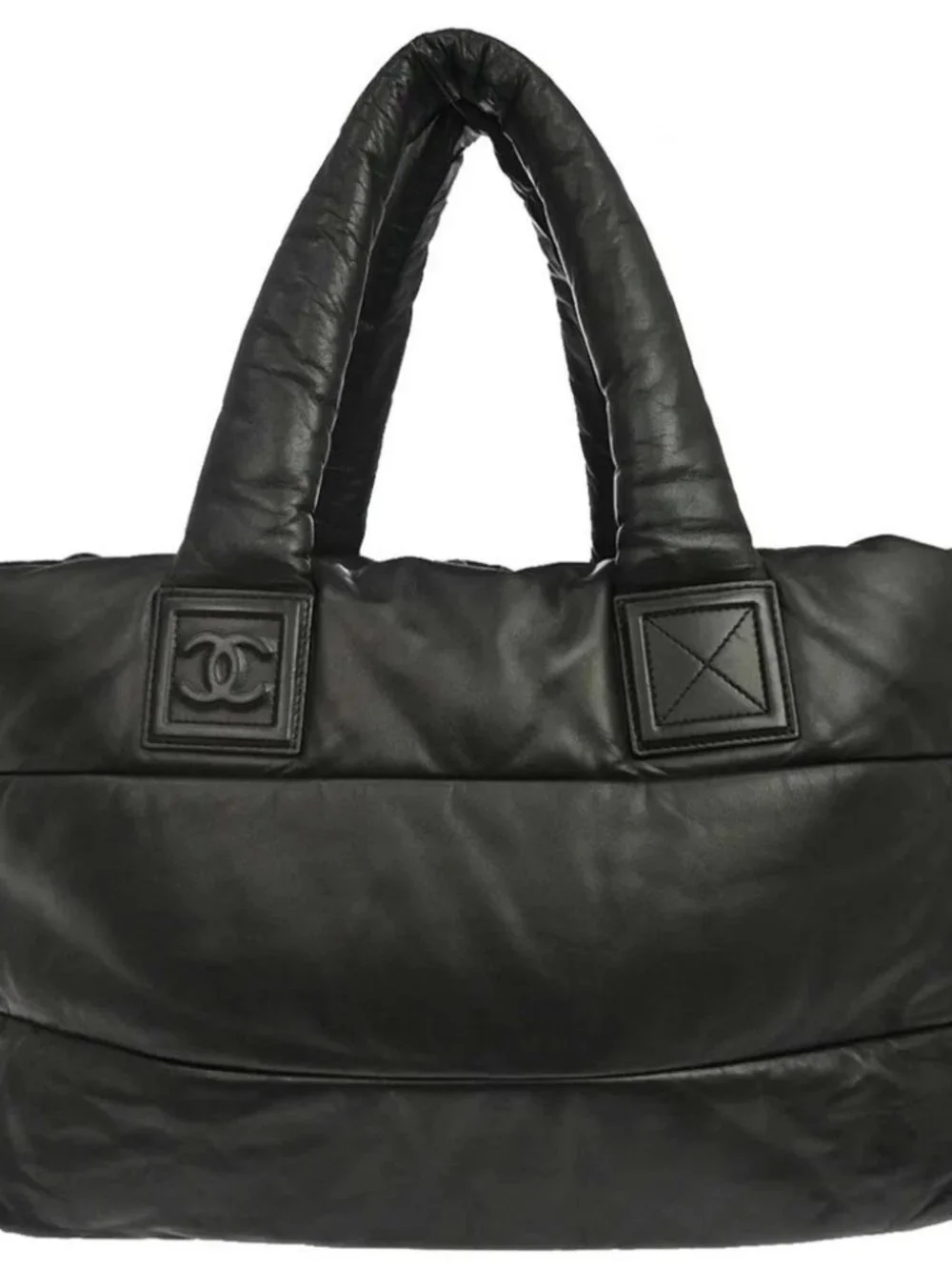 Chanel Black Lambskin Coco Cocoon Tote Handbag
